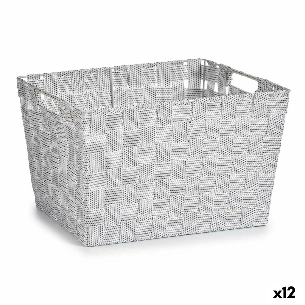 Cesto para la Ropa Kipit A3-6875 Blanco Tela 10 L 25 x 20 x 35 cm (12 Unidades)