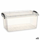 Caja de Almacenaje con Tapa Kipit TP546-1 Transparente Plástico (12 Unidades)