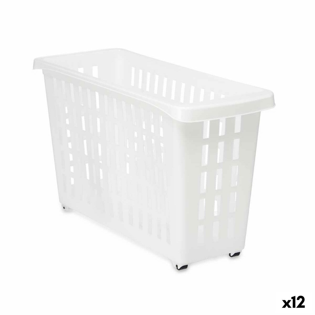 Kitchen Cupboard Organiser Kipit G-327 White 17,5 x 26 x 46 cm With wheels (12 Units)