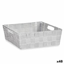 Cesta Multiusos Kipit A3-693109 Blanco Tela 3 L 23 x 8 x 27 cm 27 x 8 x 23 cm (48 Unidades)