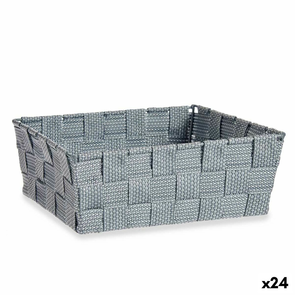 Cesta Multiusos Kipit A3-6930A9 Gris Tela 2,4 L 20 x 8 x 24 cm (24 Unidades)