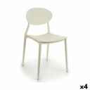 Dining Chair White Plastic 41 x 81 x 49 cm (4 Units)