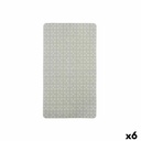 Alfombrilla Antideslizante para Ducha Berilo BM509 - 311 Gris PVC 67,7 x 38,5 x 0,7 cm Cuadros (6 Unidades)