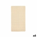 Alfombrilla Antideslizante para Ducha Berilo BM509 - 312 Beige PVC 67,7 x 38,5 x 0,7 cm Cuadros (6 Unidades)