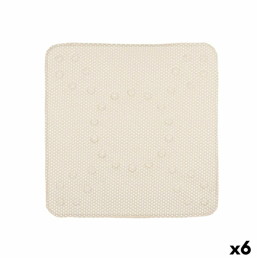 Non-slip Shower Mat Berilo BM814-5353 - 322 Beige PVC 53 x 52,5 x 1 cm (6 Units)