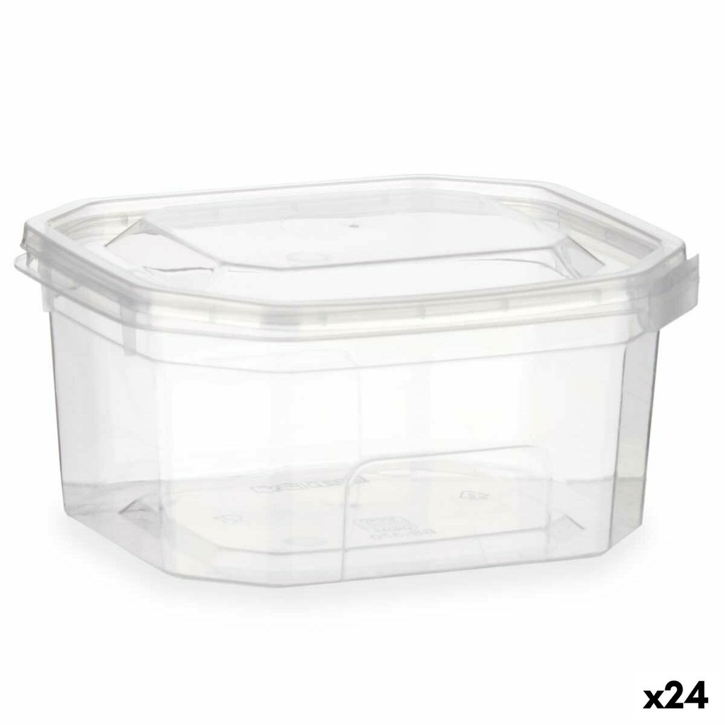 Rectangular Lunchbox with Lid Leknes BS370ROI Transparent polypropylene 370 ml 10,7 x 5,5 x 11,7 cm (24 Units)