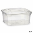 Fiambrera Rectangular con Tapa Leknes BS500ROI Transparente Polipropileno 500 ml 12,3 x 6 x 13 cm (24 Unidades)