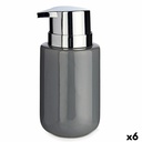 Dispensador de Jabón Berilo J1017-A-GRIS Gris Plateado Metal Cerámica 350 ml 7 x 14,5 x 8,5 cm (6 Unidades)