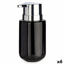 Dispensador de Jabón Berilo J1017-A-NEGRO Negro Plateado Metal Cerámica 350 ml 7 x 14,5 x 8,5 cm (6 Unidades)