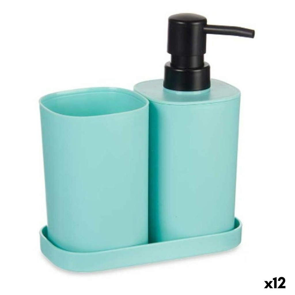 Set de Baño Berilo B8108-S3-MINT Negro Verde Polipropileno (12 Unidades)