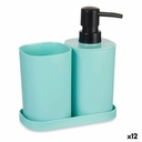 Set de Baño Berilo B8108-S3-MINT Negro Verde Polipropileno (12 Unidades)