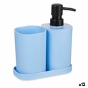Bath Set Berilo B8108-S3-BLUE Blue Black polypropylene (12 Units)