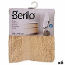 Toalla de baño Berilo 89657 Crema 80 % algodón 20 % Poliéster 50 x 90 cm (6 Unidades)