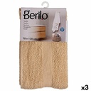 Toalla de baño Berilo 89658 Crema 80 % algodón 20 % Poliéster 70 x 130 cm (3 Unidades)