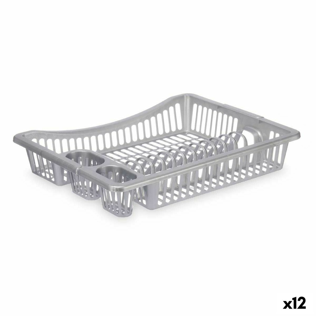Escurridor para Fregadero Kinvara YMA04 1095 01 Plateado 46 x 8 x 36 cm (12 Unidades)