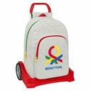 Mochila Escolar con Ruedas Safta Benneton Gris 30 x 14 x 46 cm