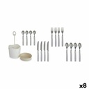 Set de Cubiertos Kinvara HQ223H10 Gris Acero Inoxidable (8 Unidades)