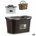Cesto para la Ropa Stefanplast Elegance Plástico 35 L 57,5 x 29 x 36,5 cm (15 Unidades)