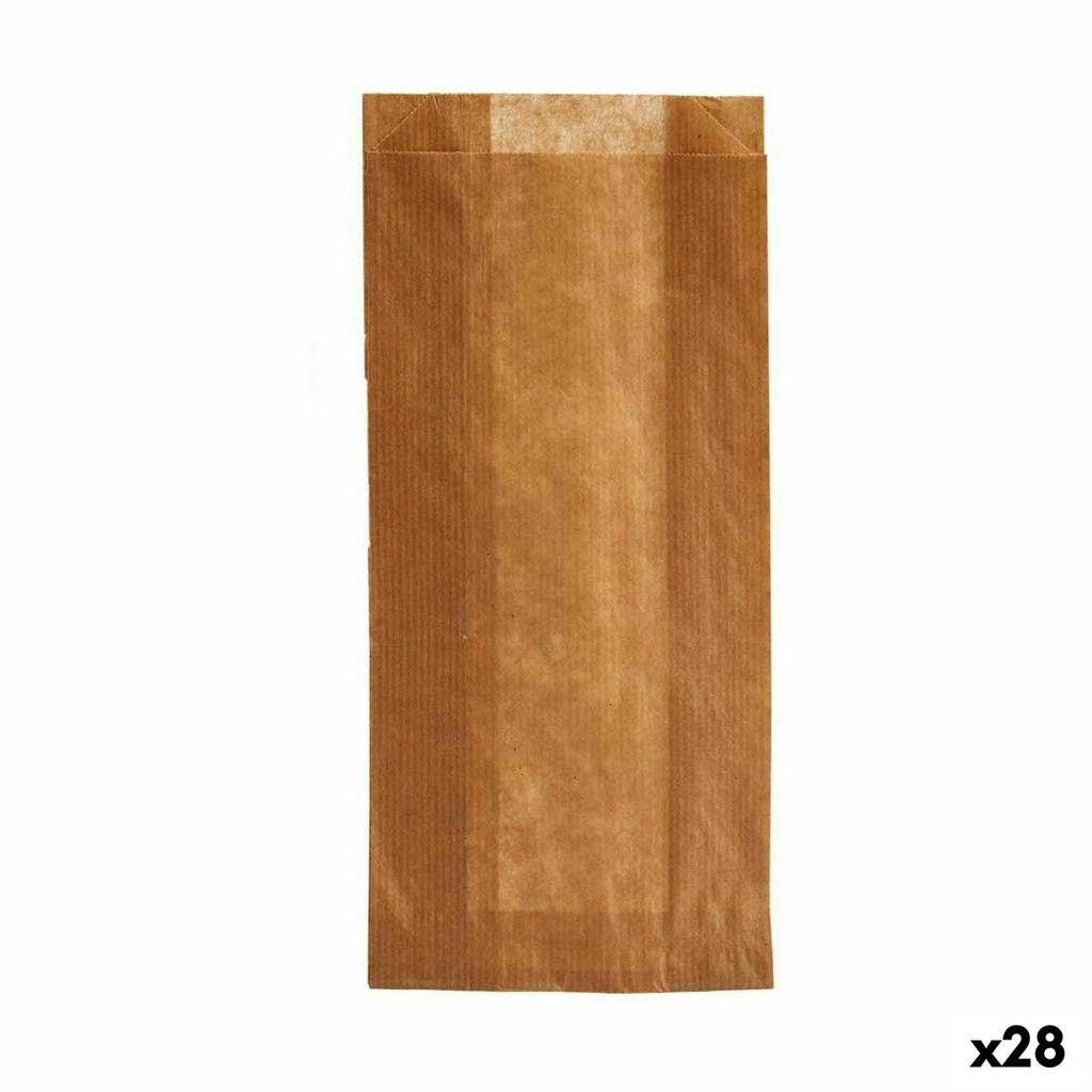 Set de Bolsas Reutilizables para Alimentos Kinvara 190939000486 Marrón Celulosa 10 x 34 cm Compostable (28 Unidades)