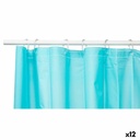 Cortina de Ducha Berilo SC-MIX-01-BLUE Azul Polietileno EVA 180 x 180 cm (12 Unidades)
