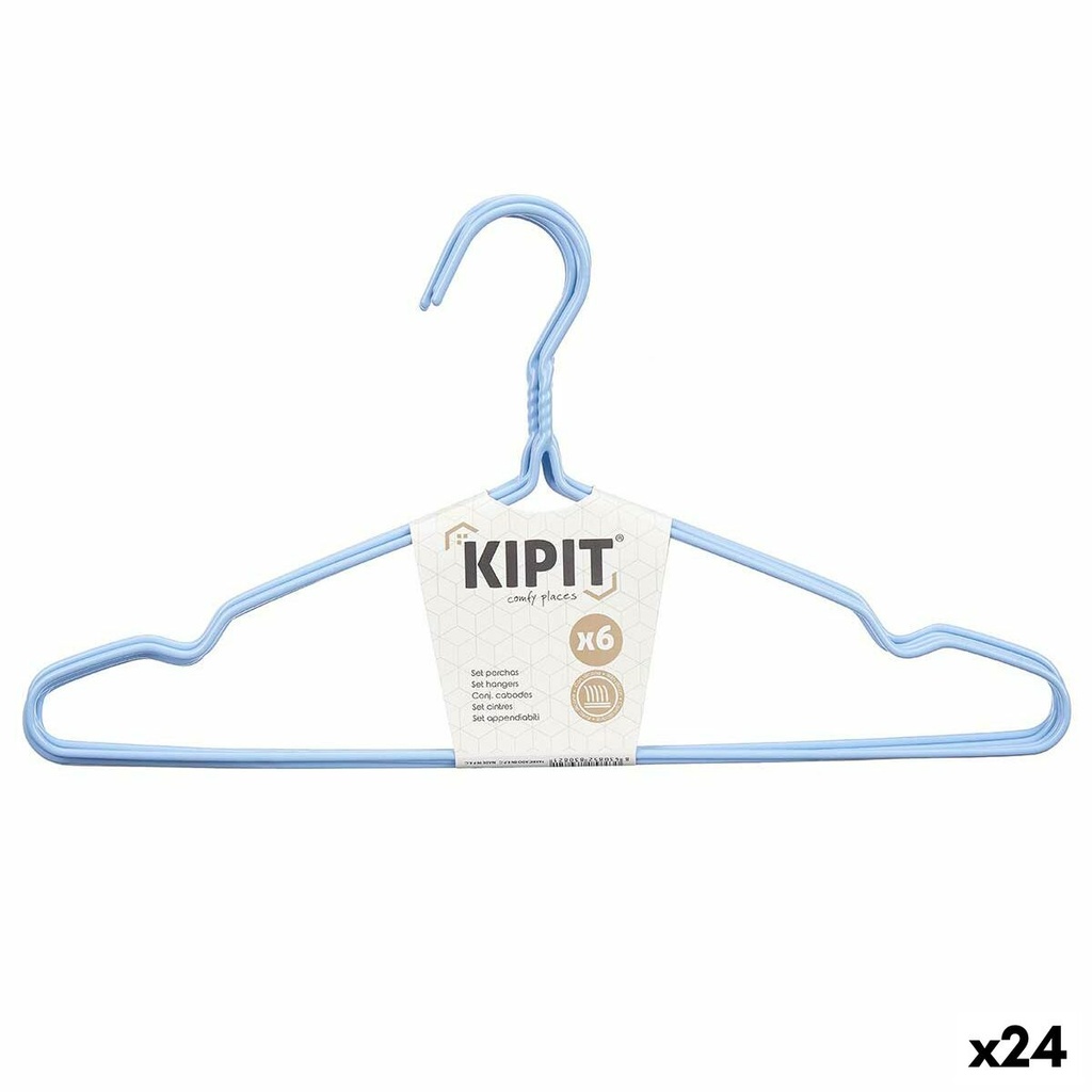 Juego de Perchas Kipit 29100193 Metal Silicona 40 x 21 x 0,5 cm (24 Unidades)