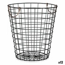 Cesto Kinvara W5759M-CH Negro Acero 30 x 30 x 30 cm Con asas (12 Unidades)