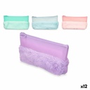 School Case Pincello 443 Blue Green Purple Pink 21 x 9 x 3 cm Pompom (12 Units)