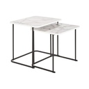 Set of 2 tables DKD Home Decor White Black 51 x 43 x 49 cm