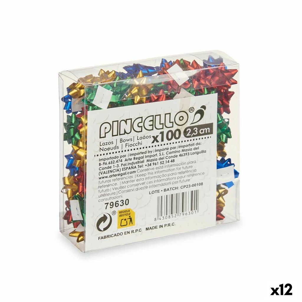 Lazos Pincello 6 PVC 2,3 cm Mate Multicolor (12 Unidades)