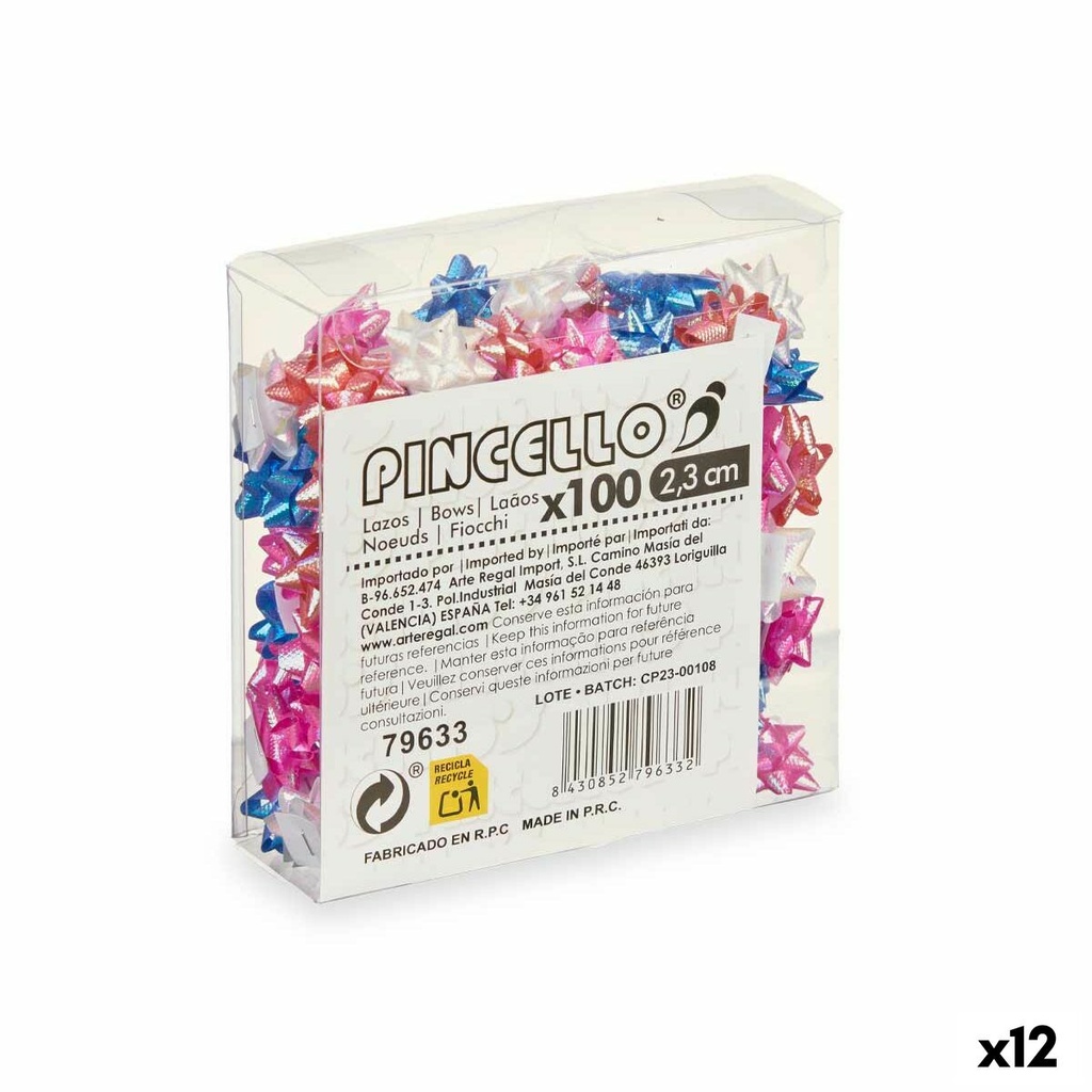 Lazos Pincello 9 PVC 2,3 cm Brillo Pastel (12 Unidades)