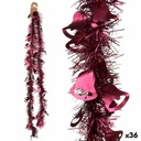 Guirnalda de Navidad Espumillón Campanas Fucsia Plástico 12 x 12 x 200 cm (36 Unidades)