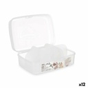 Caja con compartimentos Kinvara 02 1178 Transparente Plástico 21,5 x 8 x 14,6 cm (12 Unidades)