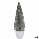 Christmas Tree Krist+ 2402/13-2-1 White Silver Plastic Christmas Tree 10 x 33 x 10 cm (6 Units)