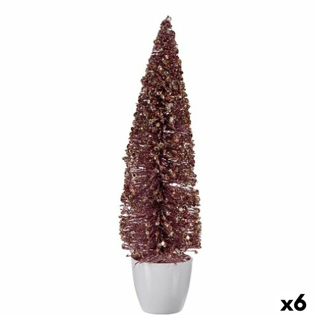 Christmas Tree Krist+ 2402/15-2-2 Pink Plastic Christmas Tree 10 x 38 x 10 cm (6 Units)