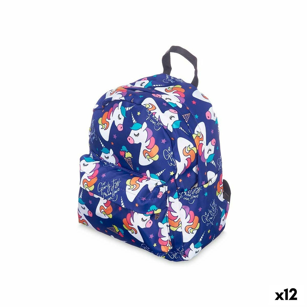 School Bag Pincello 586 Multicolour 28 x 12 x 22 cm Unicorn (12 Units)