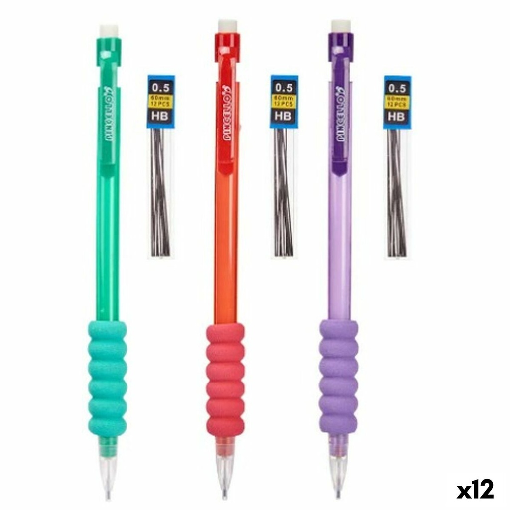 Pencil Lead Holder Pincello 475 Blue Red Green Pencil Leads 0.5 mm (12 Units)