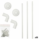 Shower rail Berilo B0769 White Aluminium 90 x 90 cm Shower Curtain (18 Units)