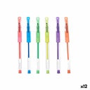 Set of Biros Pincello 493 Yellow Blue Green Multicolour Orange (12 Units)