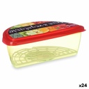 Fiambrera Leknes TP581-3 Multicolor Plástico 23 x 8 x 13 cm Frutas y Vegetales (24 Unidades)