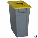 Cubo de Basura para Reciclaje Denox Amarillo 65 L (2 Unidades)