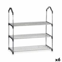 Zapatero Kipit 1064 Plateado 58 x 26 x 58 cm 3 Estantes