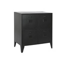Chest of drawers Home ESPRIT Black Metal Loft 75 x 45 x 80 cm