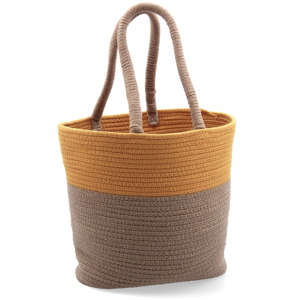 Multi-purpose basket Vinthera Moa Ocre Cotton 40 x 30 x 15 cm (Textile)