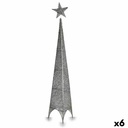 Christmas Tree Krist+ 00157 Silver Metal Plastic Star Tower 28 x 127 x 28 cm (6 Units)