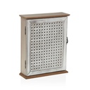 Armario de llaves Versa Blanco Madera MDF 7 x 27 x 21,5 cm