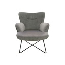 Butaca DKD Home Decor Gris Metal 67 x 81 x 87 cm