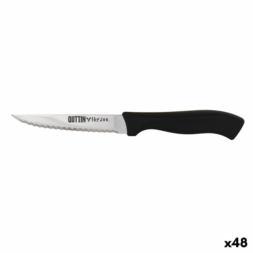 Serrated Knife Quttin Kasual 22 x 2 x 1,5 cm Black Silver