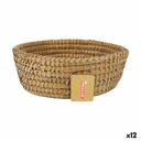 Cesta Multiusos Privilege Korne Marrón Mimbre Redonda 27 x 27 x 9 cm (12 Unidades)