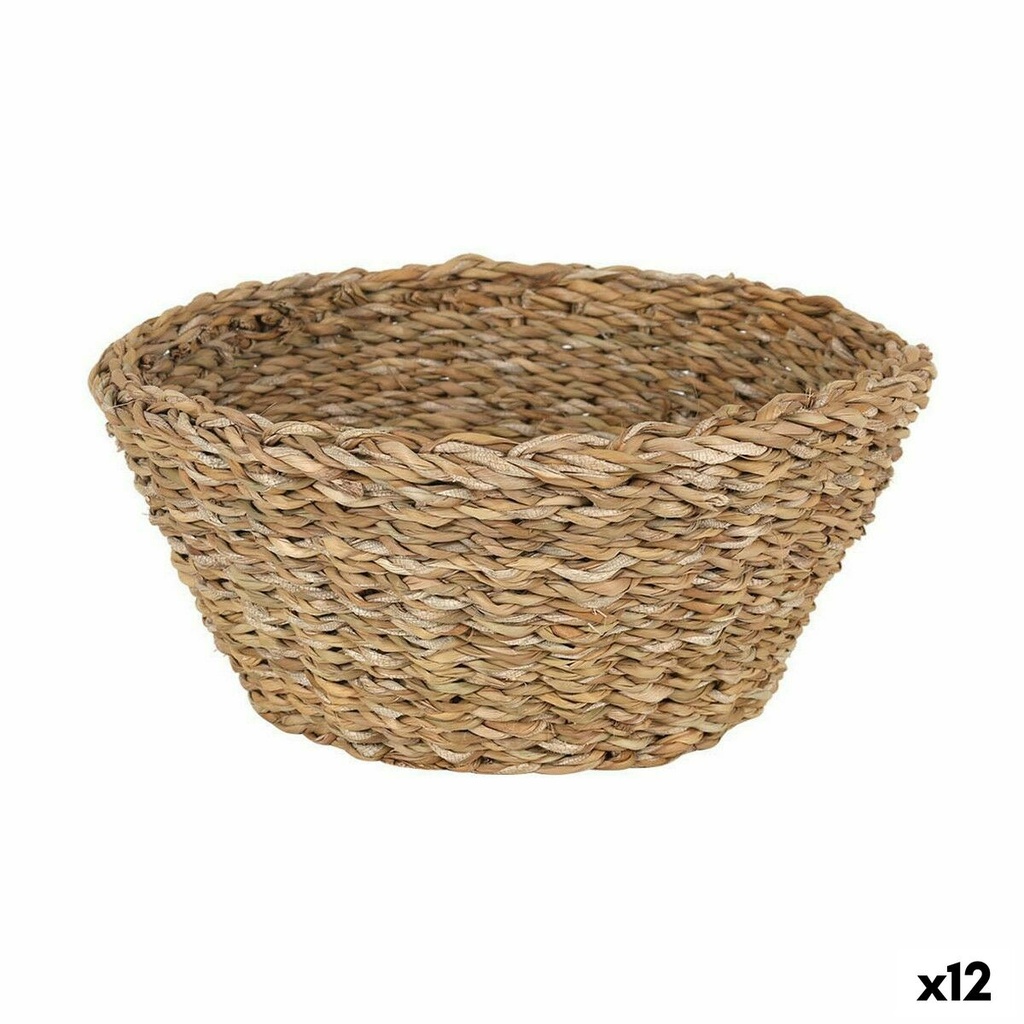 Multi-purpose basket Privilege Brown wicker 26 x 26 x 11 cm (12 Units)