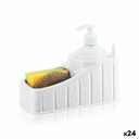 Dispensador de Jabón 2 en 1 para Fregadero Privilege Plástico 20 x 17 x 10 cm Blanco (24 Unidades)